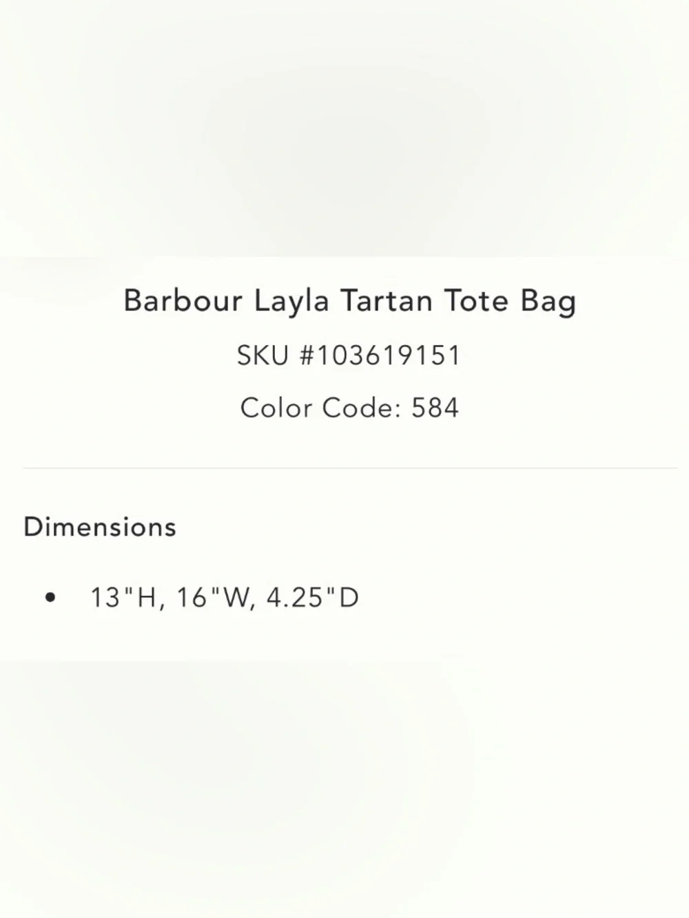 ▪️NWT Barbour Layla Tartan Tote Bag